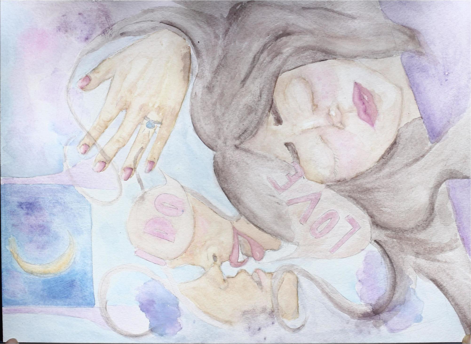 Artwork depicting someone lucid dreaming